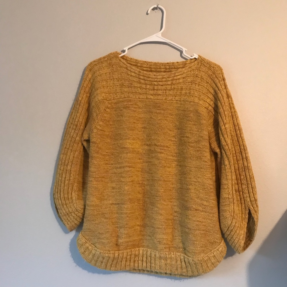 Dress barn mustard yellow knit sweater
